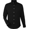 Custom Mens CrownLux Performance® Spencer Poplin Dress Shirt Black
