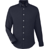 Custom Mens CrownLux Performance® Spencer Poplin Dress Shirt Navy Melange