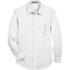 Custom Mens Crown Collection® Solid Stretch Twill Woven Dress Shirt White