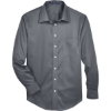 Custom Mens Tall Crown Collection® Solid Stretch Twill Woven Dress Shirt Graphite