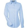 Custom Womens Crown Collection® Royal Dobby Woven Dress Shirt French Blue