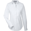 Custom Womens Crown Collection® Royal Dobby Woven Dress Shirt White