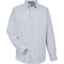 Custom Mens CrownLux Performance® Micro Windowpane Woven Dress Shirt Navy/ White