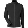 Custom Mens CrownLux Performance® Fleece Full-Zip Jacket Black