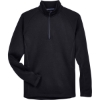 Custom Unisex Bristol Sweater Fleece Quarter-Zip Pullover Black