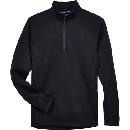 Custom Unisex Bristol Sweater Fleece Quarter-Zip Pullover Black