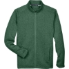 Custom Mens Bristol Full-Zip Sweater Fleece Jacket Forest Heather