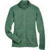 Custom Womens Bristol Full-Zip Sweater Fleece Jacket Forest Heather