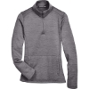 Custom Womens Newbury Mélange Fleece Quarter-Zip Pullover Dark Grey Heather