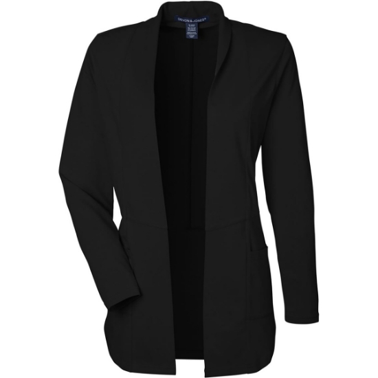 Custom Womens Raleigh Stretch Cardigan Black