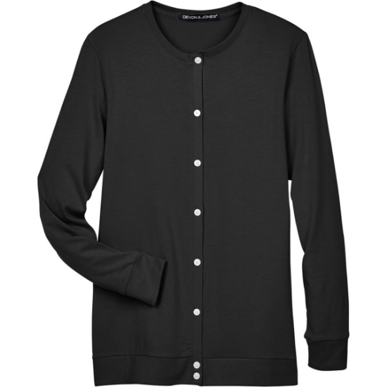 Custom Womens Perfect Fit™ Ribbon Cardigan Black