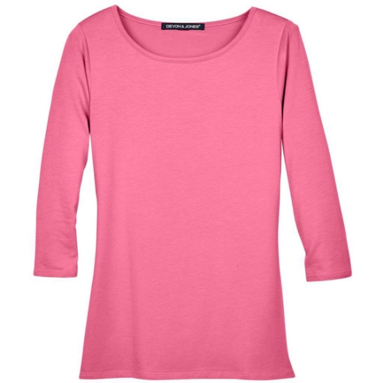 Custom Womens Perfect Fit™ Ballet Bracelet-Length Knit Top Charity Pink