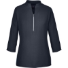 Custom Womens Perfect Fit™  Three-Quarter Sleeve Crepe Tunic Black