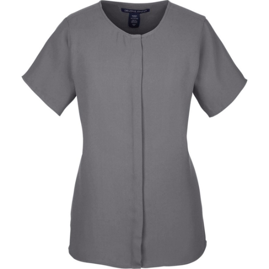 Custom Womens Perfect Fit™ Crepe Blouse Graphite