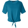 Custom Womens Perfect Fit™ Tie Front Blouse Dark Teal