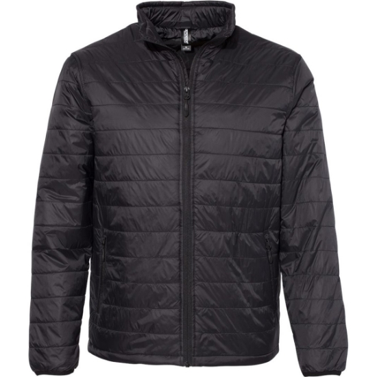 Custom Mens Puffer Jacket Black