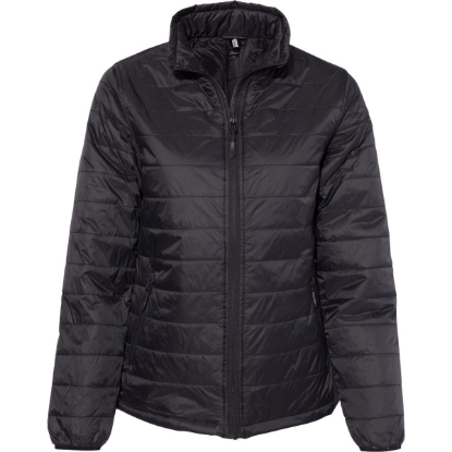 Custom Womens Puffer Jacket Black