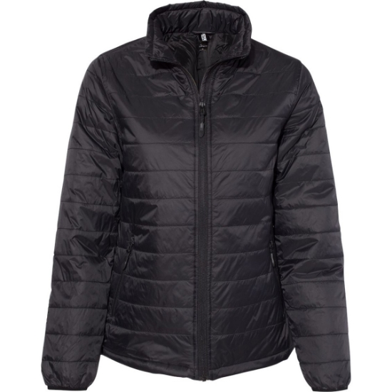 Custom Womens Puffer Jacket Black