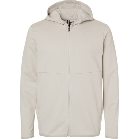 Custom Unisex Perform Full-Zip Hooded Sweatshirt Smoke