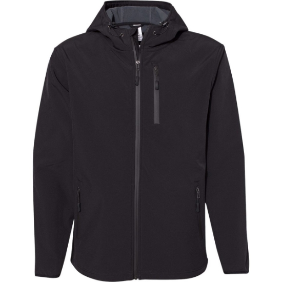 Custom Mens Poly-Tech Soft Shell Jacket Black