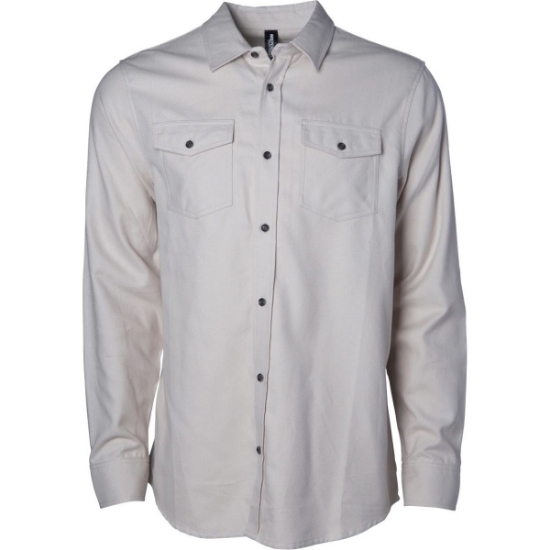 Custom Unisex Flannel Shirt Ivory Heather