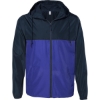 Custom Mens Lightweight Windbreaker Full-Zip Jacket Classic Navy/ Royal