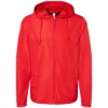 Custom Mens Lightweight Windbreaker Full-Zip Jacket Red