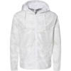 Custom Mens Lightweight Windbreaker Full-Zip Jacket White Camo
