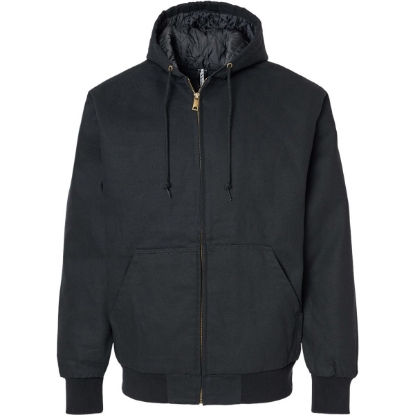 Custom Mens Insulated Canvas Workwear Jacket Black