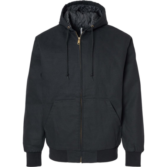 Custom Mens Insulated Canvas Workwear Jacket Black