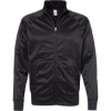 Custom Mens Lightweight Poly-Tech Full-Zip Track Jacket Black/ Black