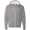 Custom Unisex Sherpa-Lined Hooded Sweatshirt Salt & Pepper