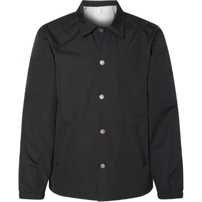 Custom Mens Water-Resistant Windbreaker Coach’s Jacket Black