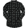 Custom Womens Flannel Shirt Charcoal/ Black Buffalo
