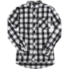 Custom Womens Flannel Shirt White/ Black Buffalo