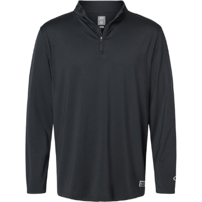 Custom Mens Team Issue Podium Quarter-Zip Pullover Blackout