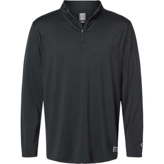 Custom Mens Team Issue Podium Quarter-Zip Pullover Blackout