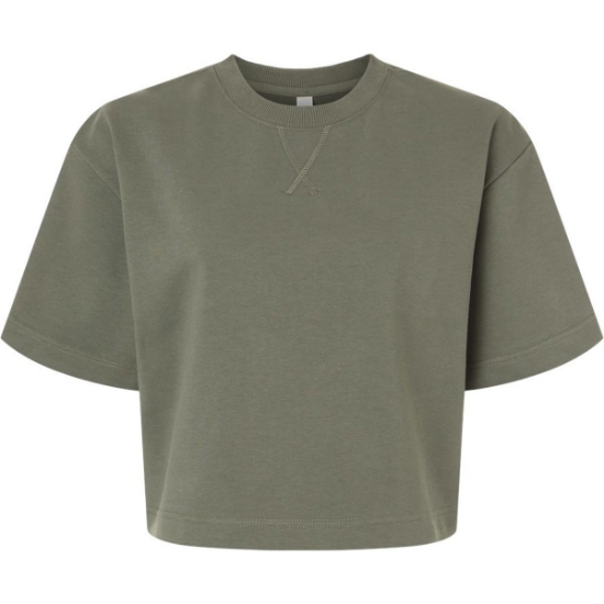 Custom Womens French Terry Mid-Length Boxy Top Lieutenant