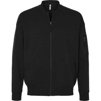 Custom Unisex French Terry Bomber Jacket Black
