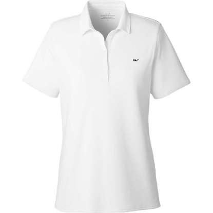 Custom Womens Edgartown Pique Polo White Cap