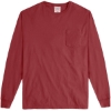Custom Unisex Garment-Dyed Long Sleeve T-Shirt With a Pocket Cayenne
