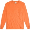 Custom Unisex Garment-Dyed Long Sleeve T-Shirt With a Pocket Horizon Orange