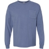 Custom Unisex Garment-Dyed Long Sleeve T-Shirt With a Pocket Saltwater