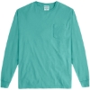 Custom Unisex Garment-Dyed Long Sleeve T-Shirt With a Pocket Spanish Moss