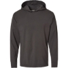 Custom Unisex Garment-Dyed Jersey Hooded Long Sleeve T-Shirt New Railroad Grey