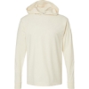 Custom Unisex Garment-Dyed Jersey Hooded Long Sleeve T-Shirt Parchment