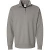Custom Unisex Garment-Dyed Quarter-Zip Sweatshirt Concrete Grey