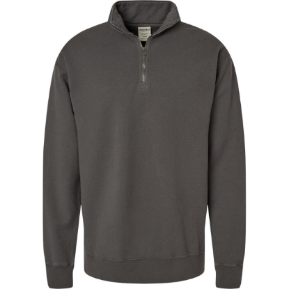 Custom Unisex Garment-Dyed Quarter-Zip Sweatshirt New Railroad Grey