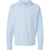 Custom Unisex Garment-Dyed Polo Collar Sweatshirt Soothing Blue