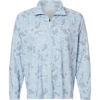 Custom Mens Airweight KC Printed Quarter-Zip Pullover Sky